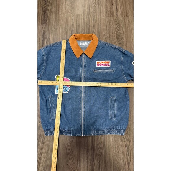 Dunkin’ Donuts Denim 90’s Jacket Unisex Sz Large SOLD OUT - SUPERBOWL PROMO - Picture 3 of 12